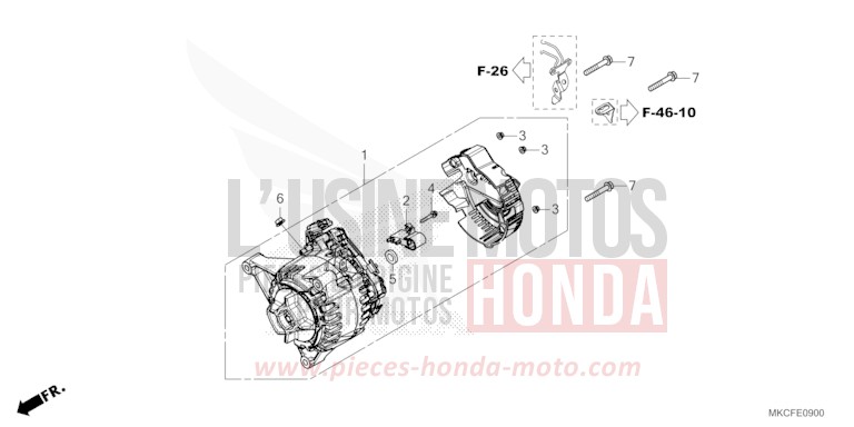 GENERATOR for Gold Wing PEARL GLARE WHITE (NHB53) from 2022